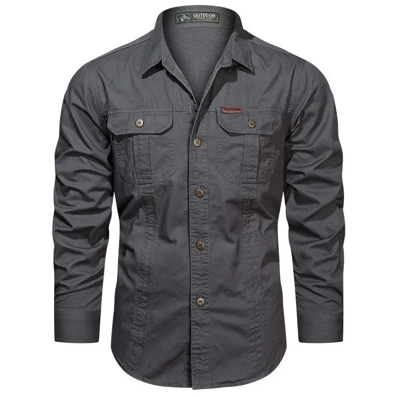 Camicia Uomo Utility Pocket Button-Up