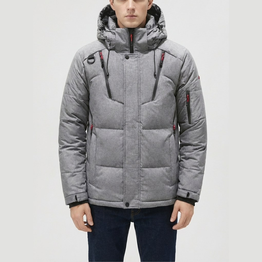 Giacca Down Con Cappuccio Quilted Per Uomo