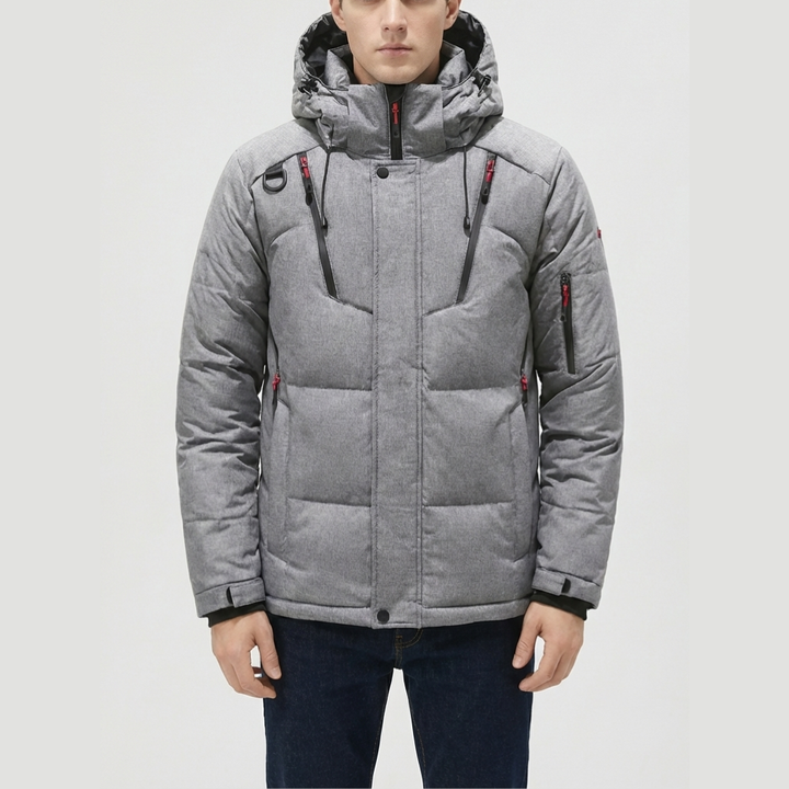 Giacca Down Con Cappuccio Quilted Per Uomo