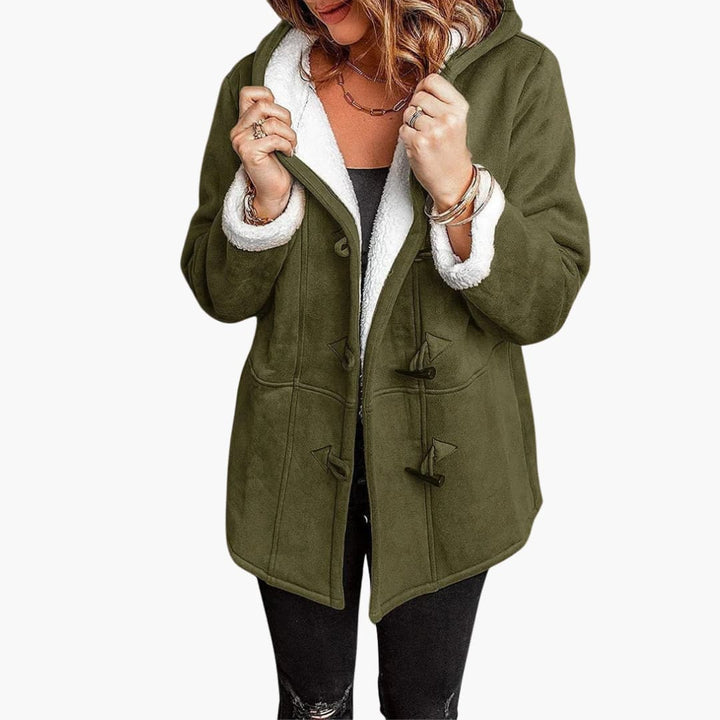 Cappotto Hooded da Donna – Stile Toggle Front