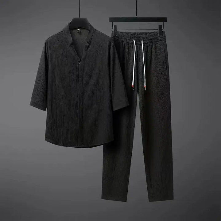 Completo Tuta in Lino Vintage 2 Pezzi per Uomo