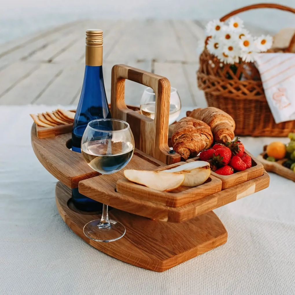 Tavolo da picnic pieghevole in legno portatile