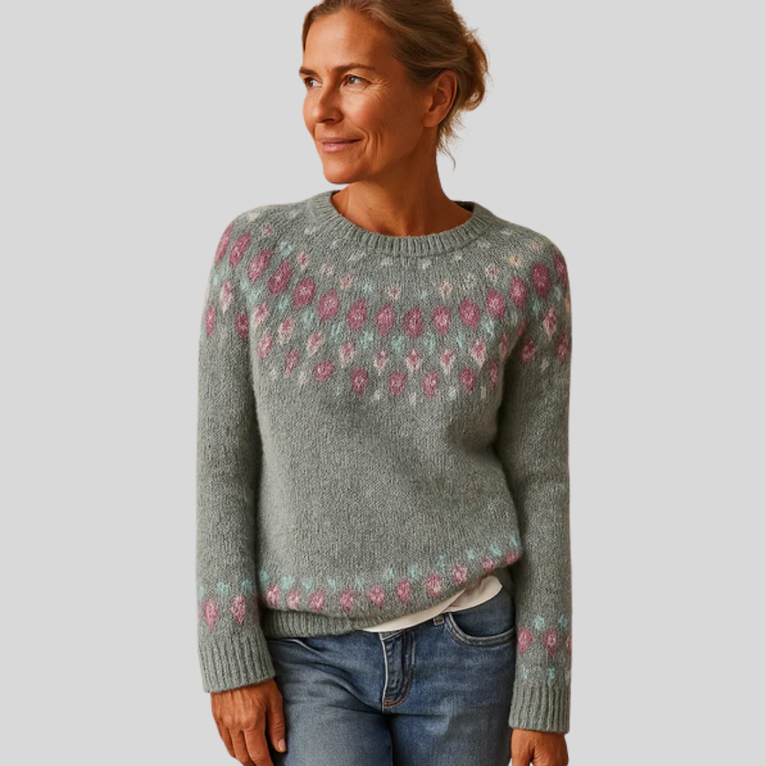 Maglioncino in Lana Stampato da Donna