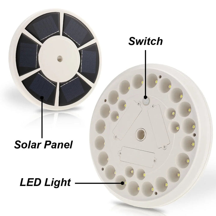 Luce per asta di bandiera a pannelli solari con 26 LED