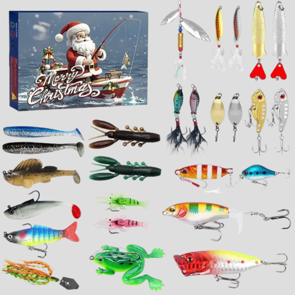 Calendario dell'Avvento per la Pesca 24 Giorni Countdown
