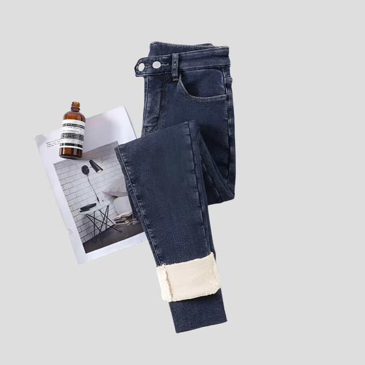 Pantaloni Invernali Alti Invita Donne Foderati per Giorni Freddi