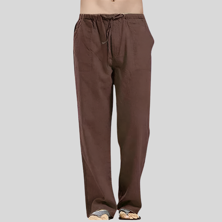 Pantaloni Uomo in Lino Traspirante con Vestibilità Oversized