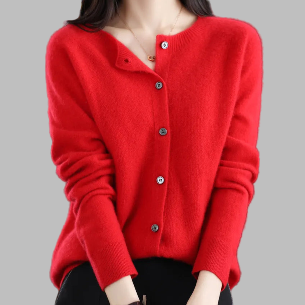 Cardigan da donna con collo O