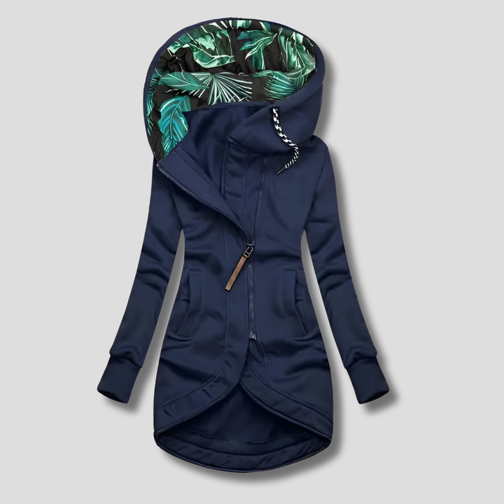 Giacca Zip-Up Stylish con Cappuccio per Donne