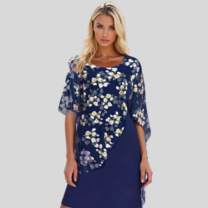 Abito Floreale Elegante in Chiffon – Stile Grazioso con Stampe Femminili
