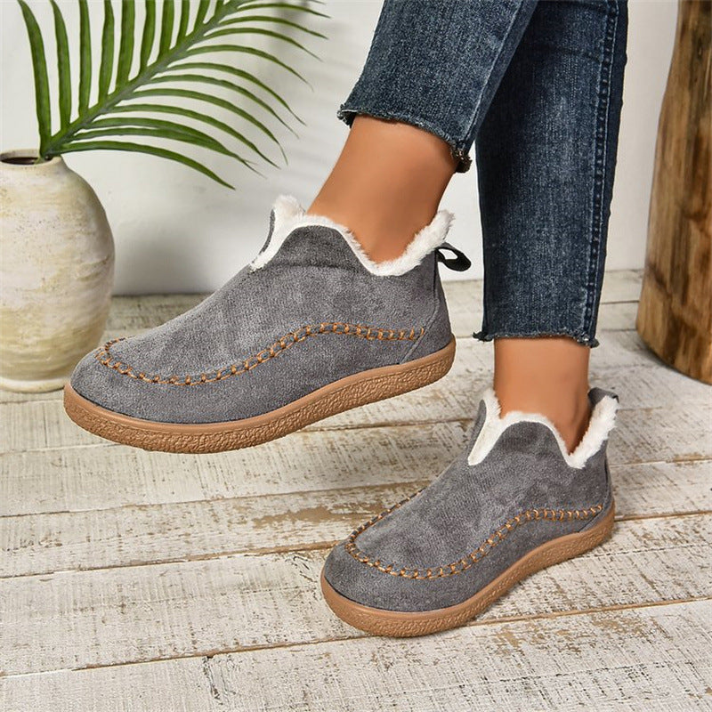 Stivaletti invernali slip-on in similpelle da donna
