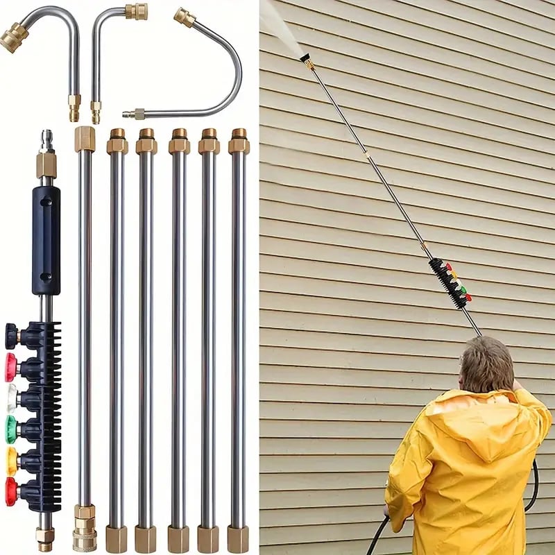 Set di Aste Telescopiche per Lavatrice ad Alta Pressione 4000 PSI
