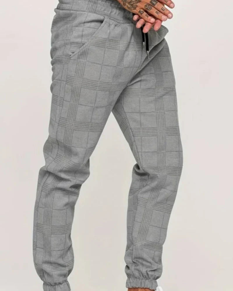 UrbanFit – Pantaloni da jogging slim fit a quadri da uomo