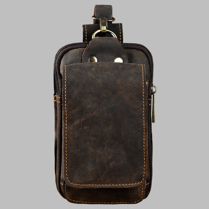 Borsa da Fianchi in Cuoio per Uomo