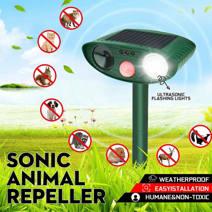 Repellente Animale Ultrasonico Solare Attivato dal Movimento