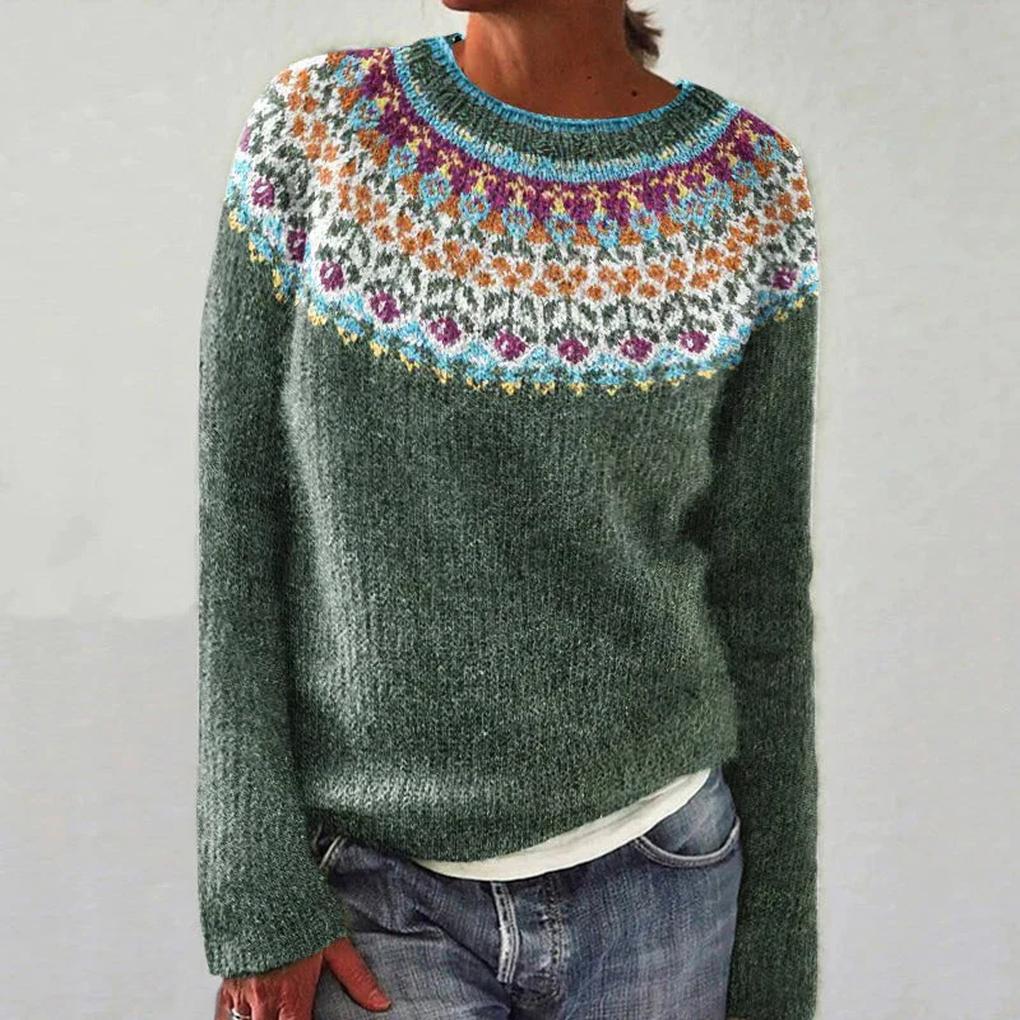 Maglione Floreale da Donna – Accento Brillante per i Tuoi Look Autunnali e Invernali
