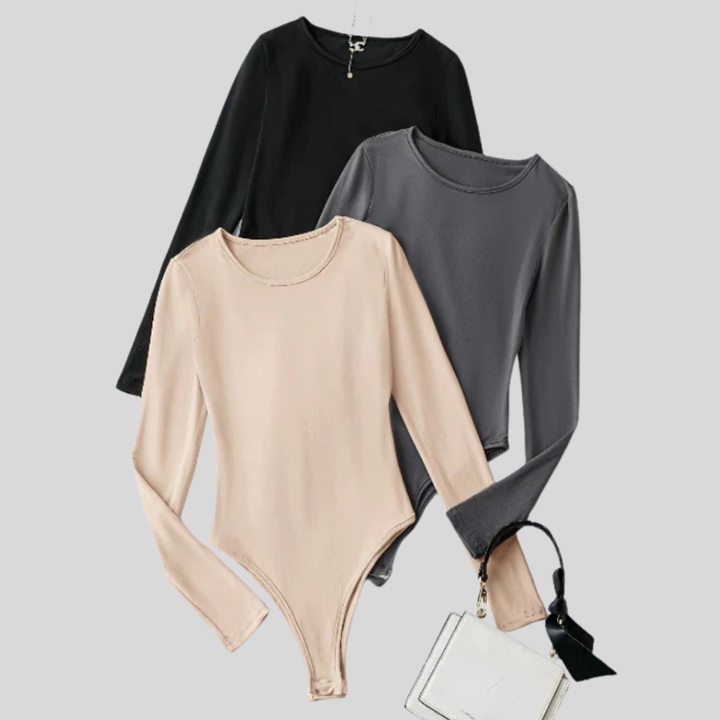 3-Pack Body Donna Maglia Lunga