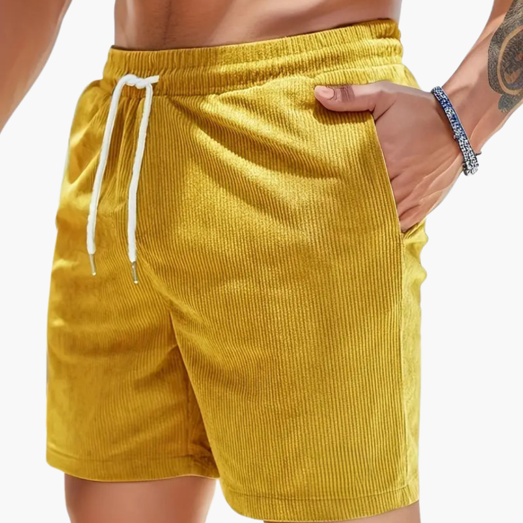 Pantaloni Corti in Corduroy da Uomo – Stile Estivo Casual