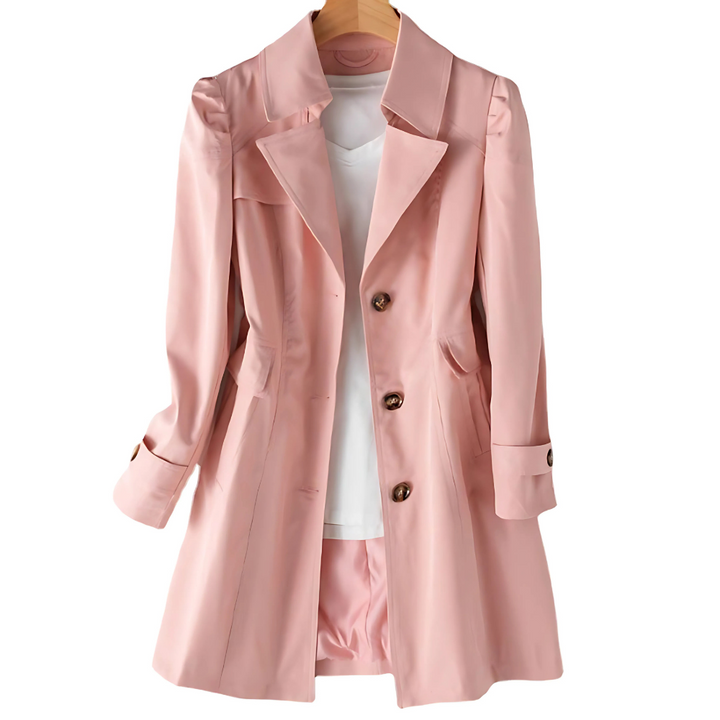 Luciba – Cappotto Trench per Donna per la Mezza Stagione