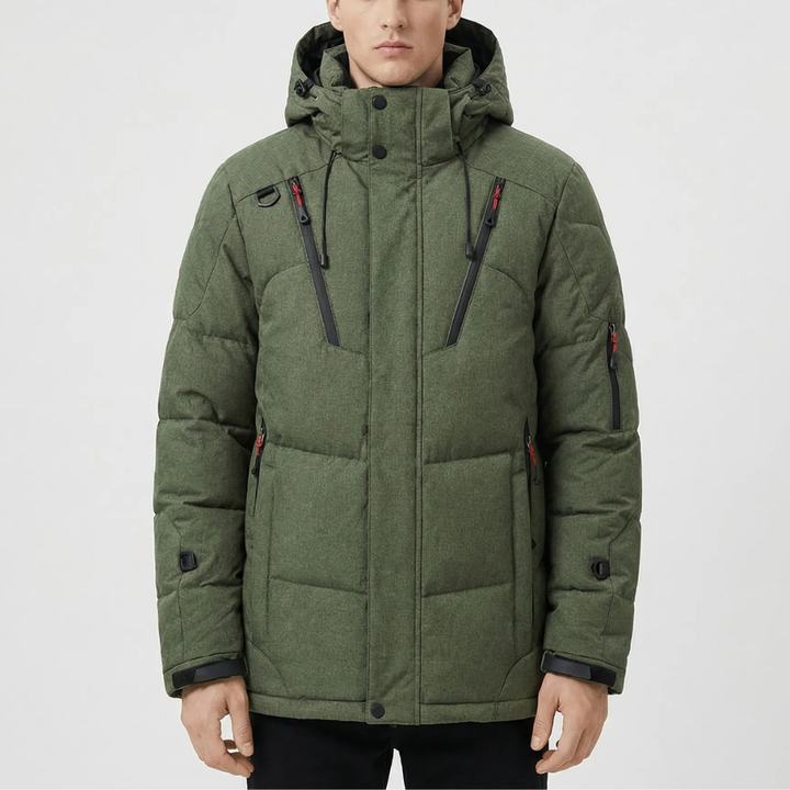 Giacca Down Con Cappuccio Quilted Per Uomo