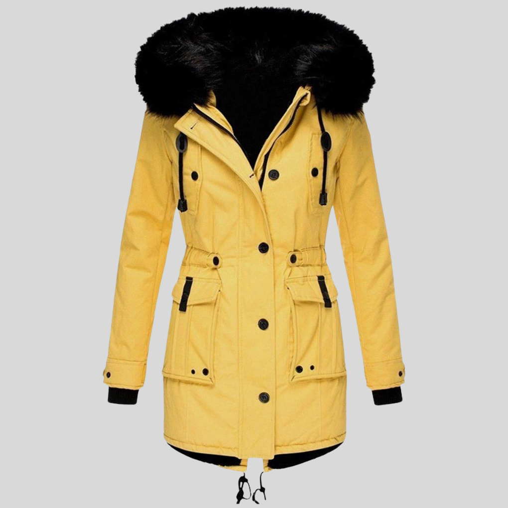 Cappotto Invernale da Donna con Cappuccio – Strato Funzionale con Tasche