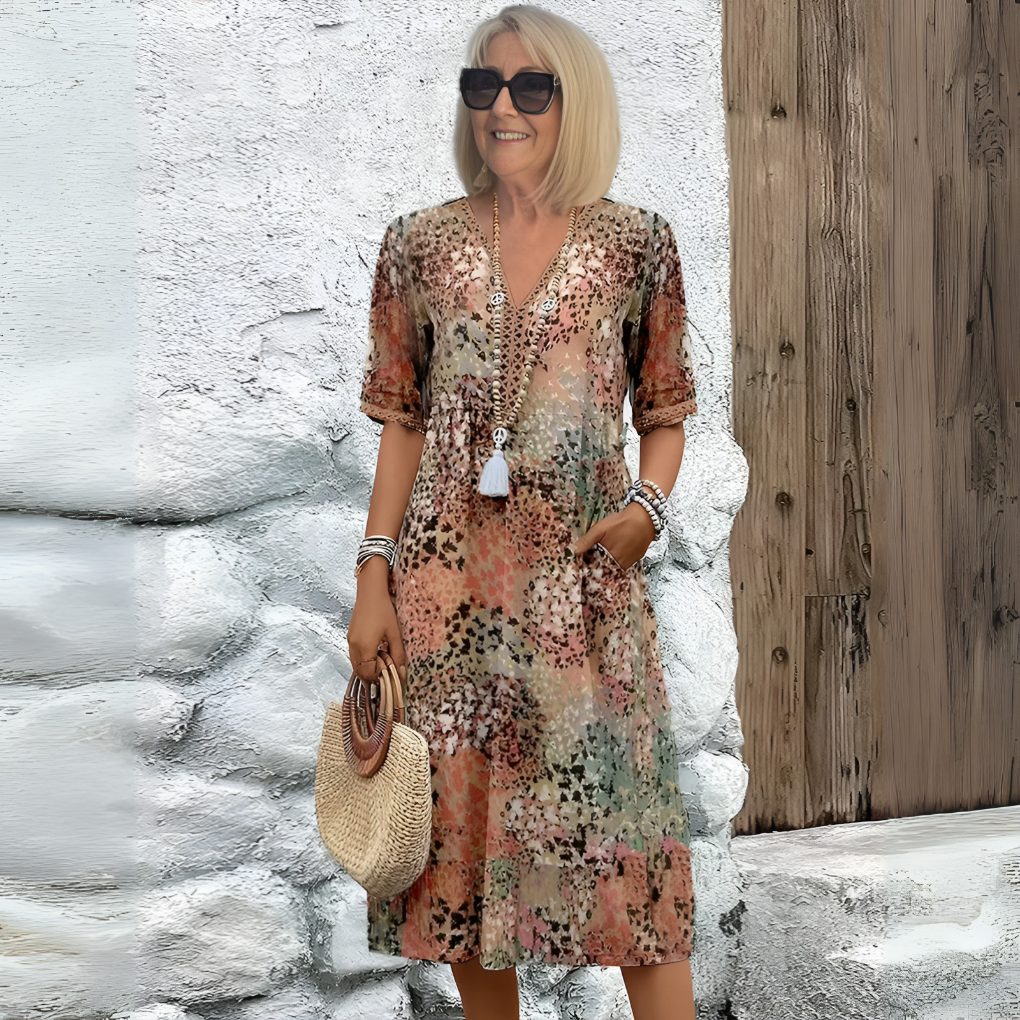 Abito Midi Soft V‑Neck da Donna