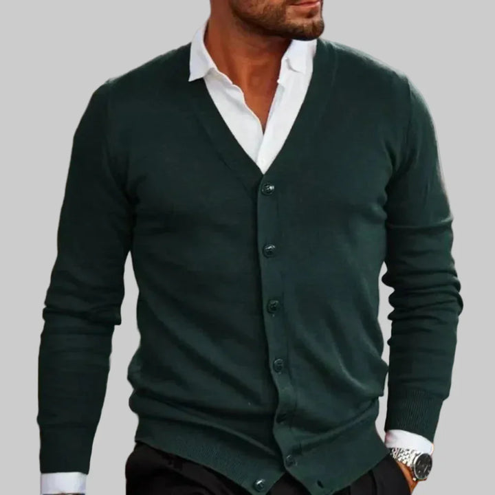 Cardigan in Cotone da Uomo in Stile Casual