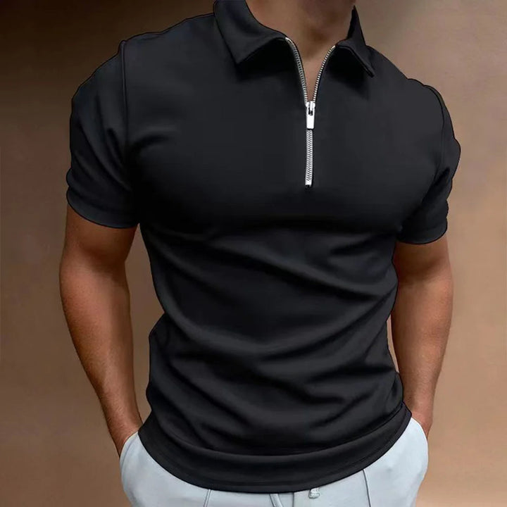 Sofisticazione Moderna - Polo con Collo Zip per Uomini