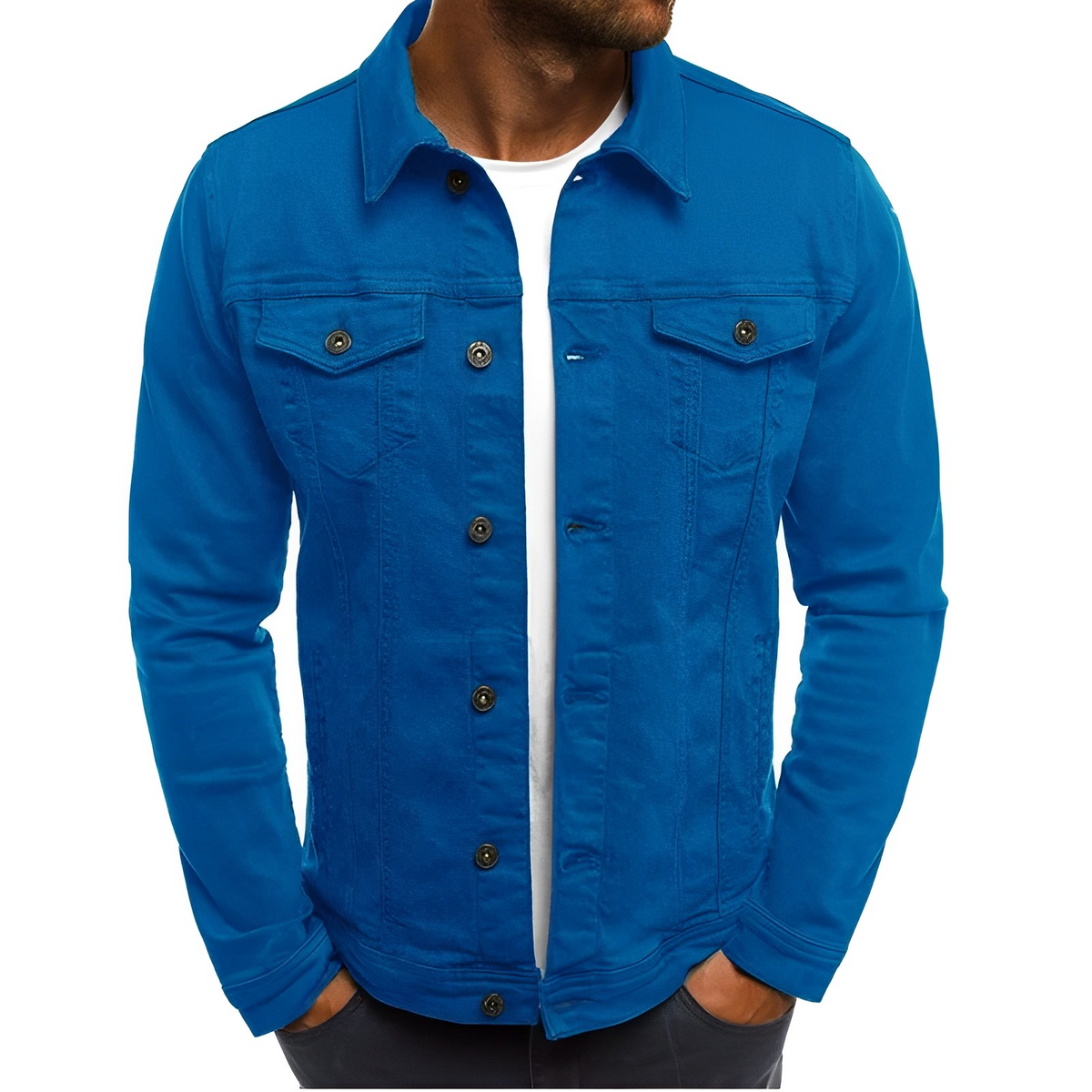 Giacca estiva leggera in denim da uomo