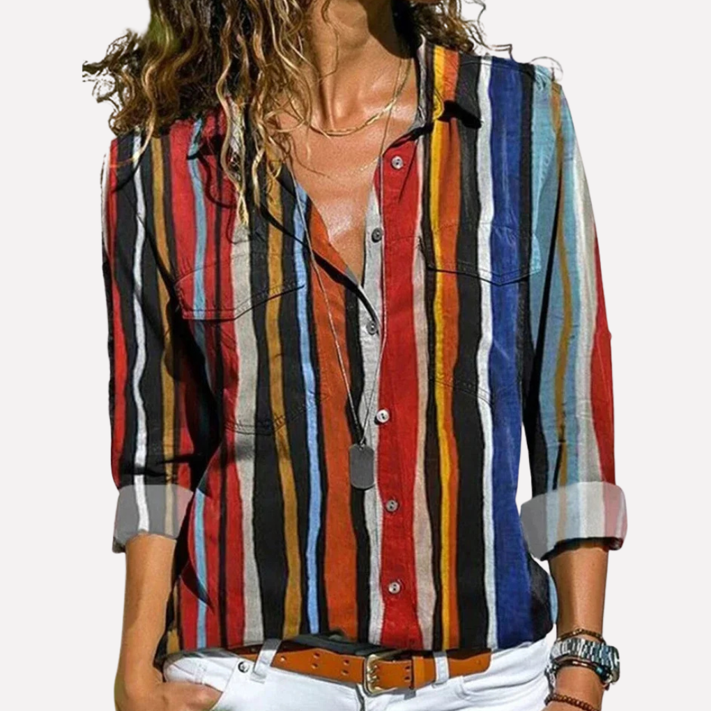 Blusa estiva a maniche corte da donna