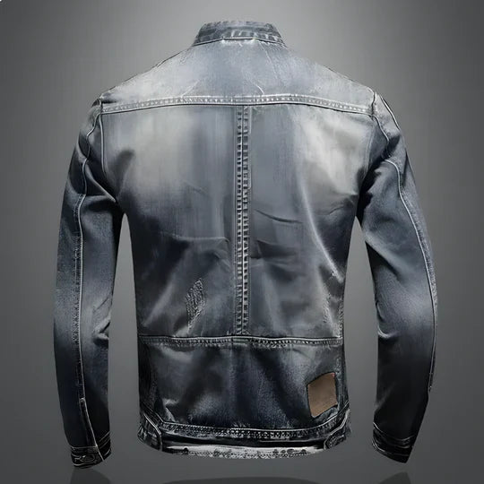 Giacca di jeans stile retrò da uomo
