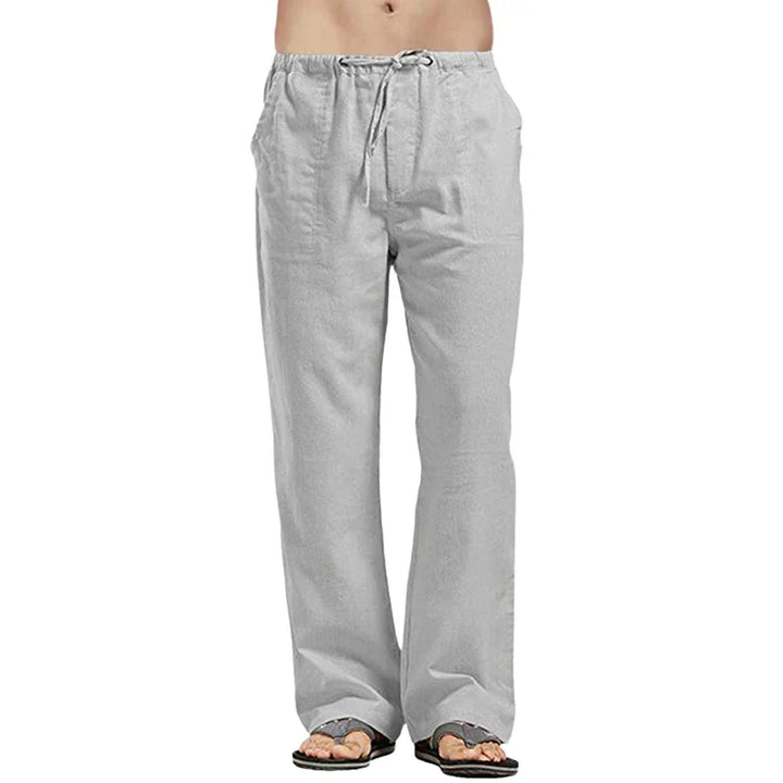 Lino – Pantaloni da uomo in lino traspirante con vestibilità oversize