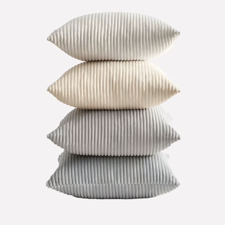 Set di 4 Fodere per Cuscini a Strisce Bohemien