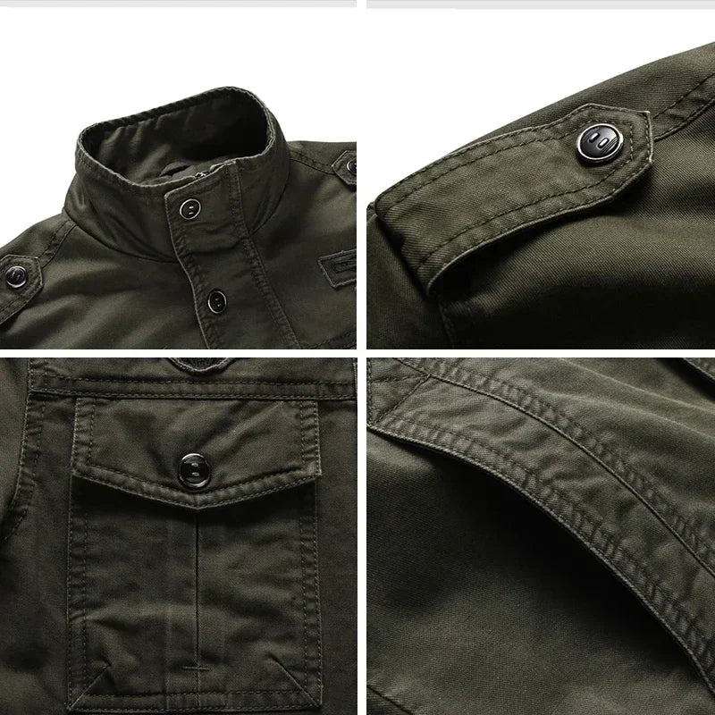 Giacca militare da uomo per la mezza stagione – Stile robusto e funzionalità quotidiana