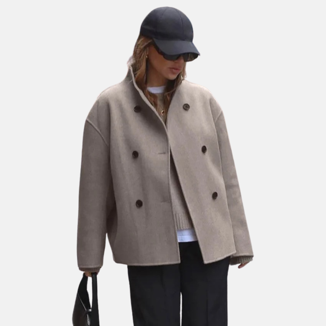 Cappotto vintage effetto lana da donna