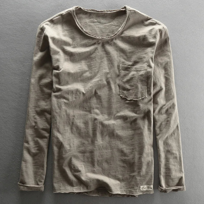 Maglia in Cotone Vintage a Manica Lunga per Donna