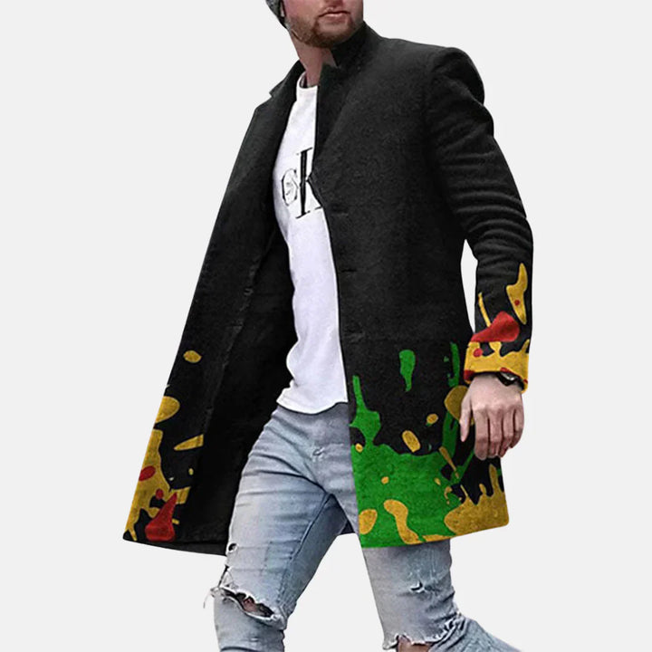Cappotto con stampa street – Giacca da uomo casual e regolabile