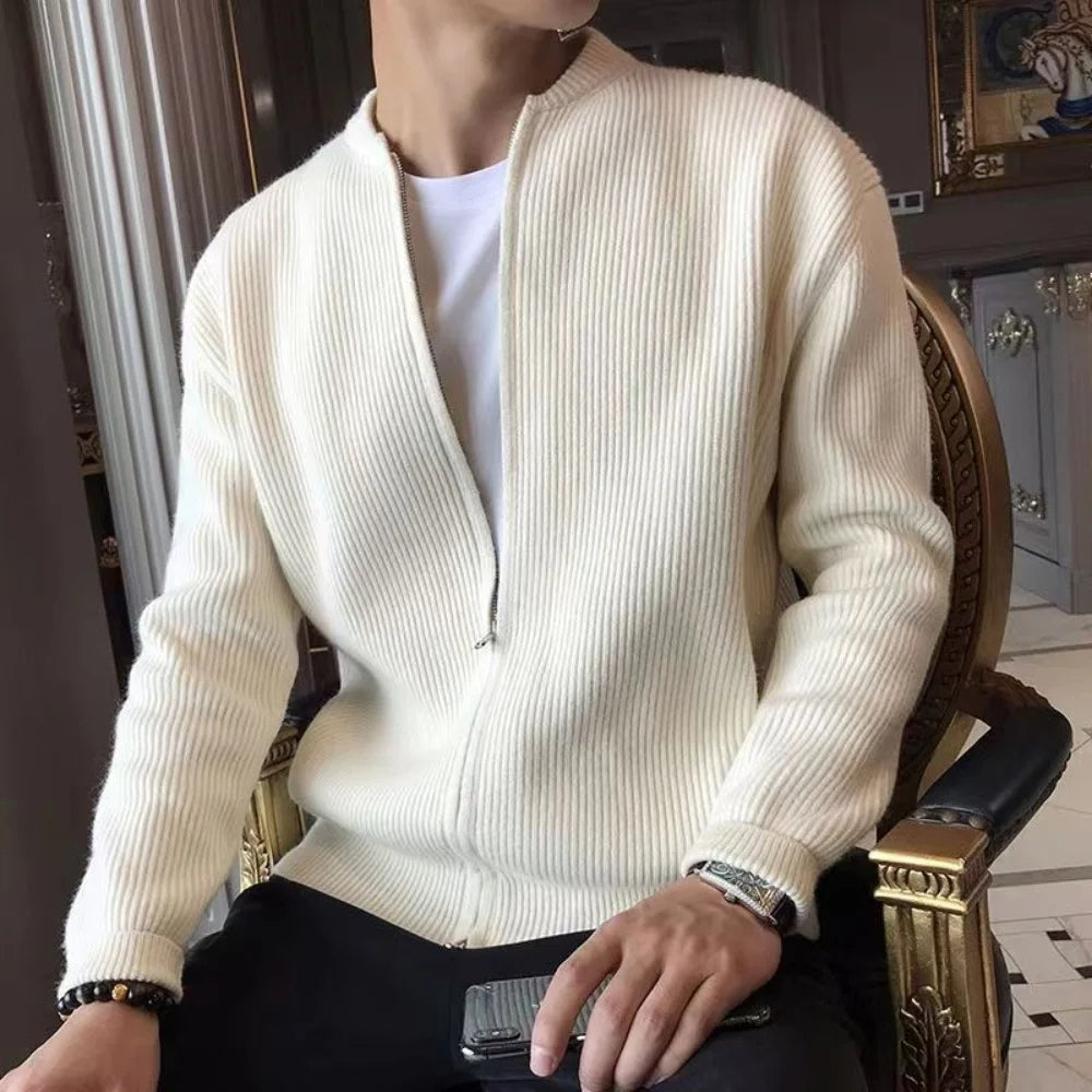 Cardigan da uomo in maglia, caldo ed elegante