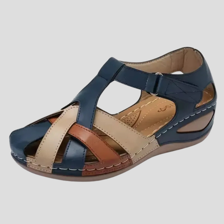 Sandali da donna in pelle con supporto plantare per il massimo comfort