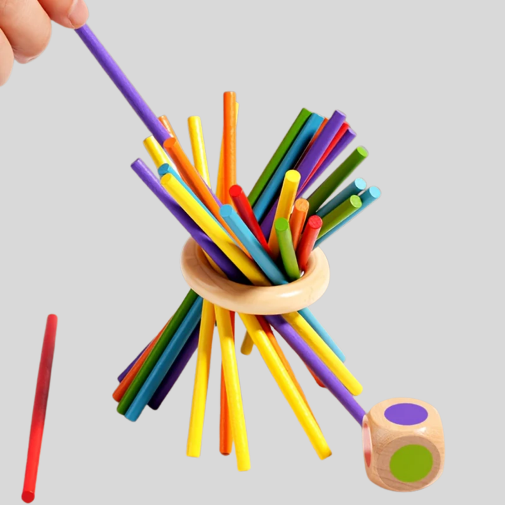 Gioco di Stecche in Legno Tre in Uno
