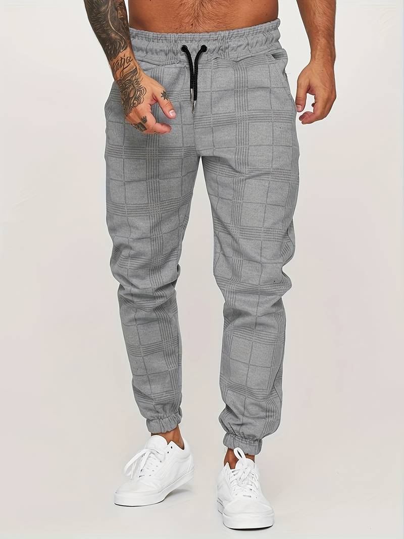 UrbanFit – Pantaloni da jogging slim fit a quadri da uomo