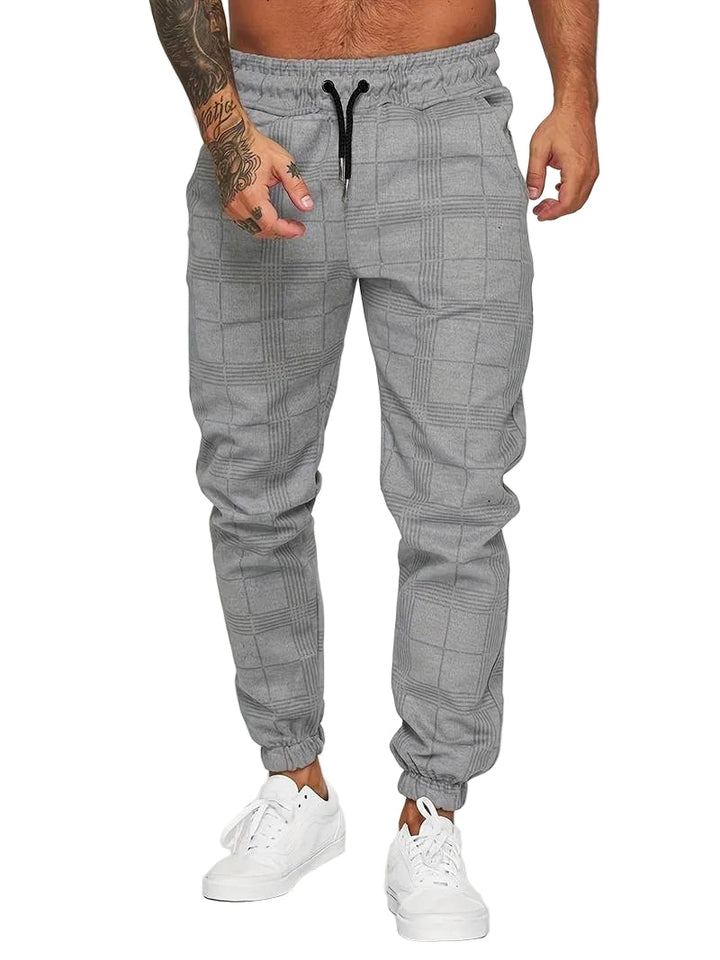 Pantaloni Jogging Slim Fit a Quadri per Uomini