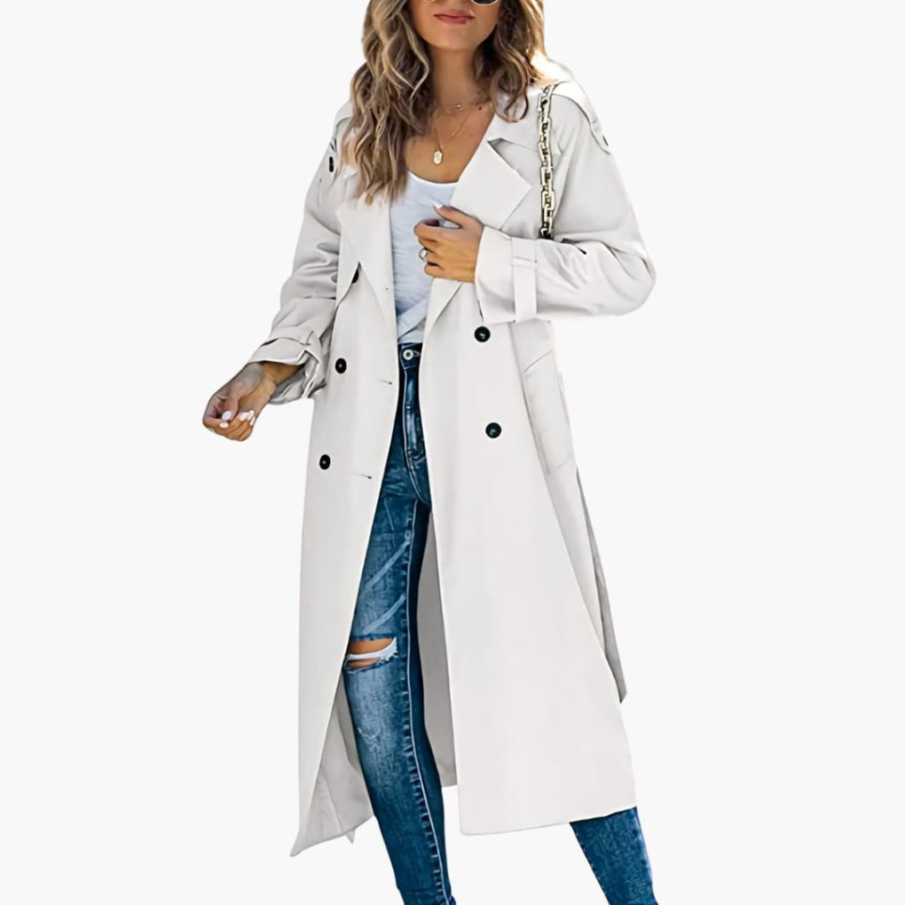 Trench da donna con pattina a bottoni prezzo in saldo