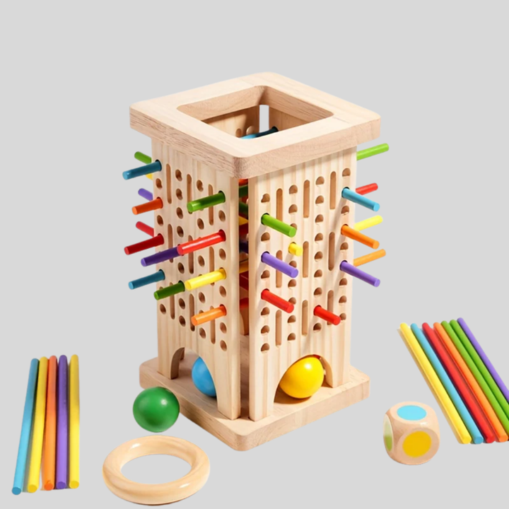 Gioco di Stecche in Legno Tre in Uno