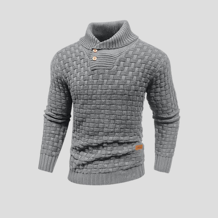 Maglione Button-Up a Mezza Collo per Uomo