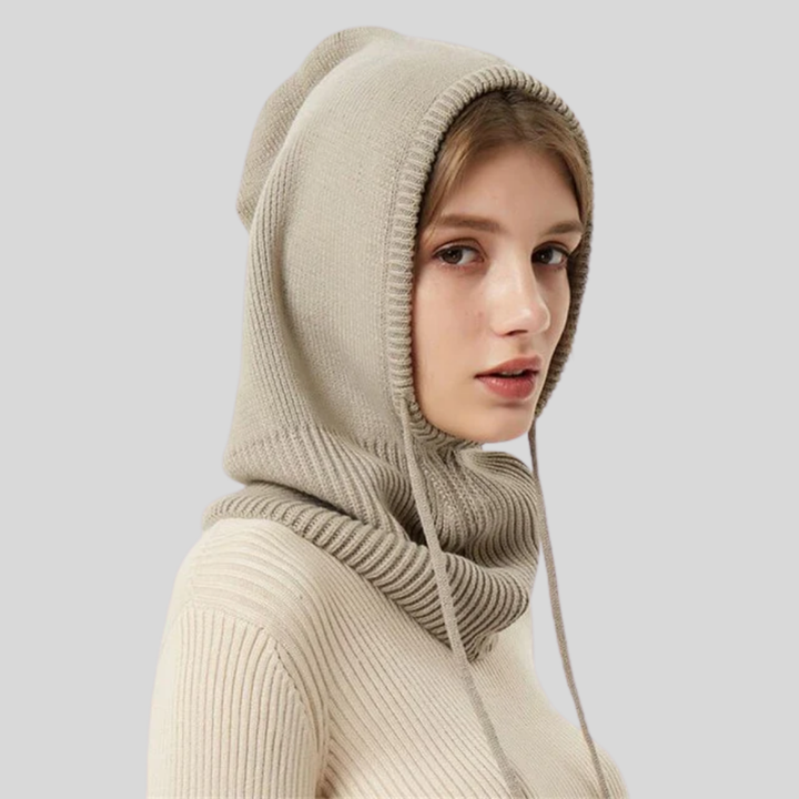 Scaldacollo Invernale con Cappuccio in Maglia