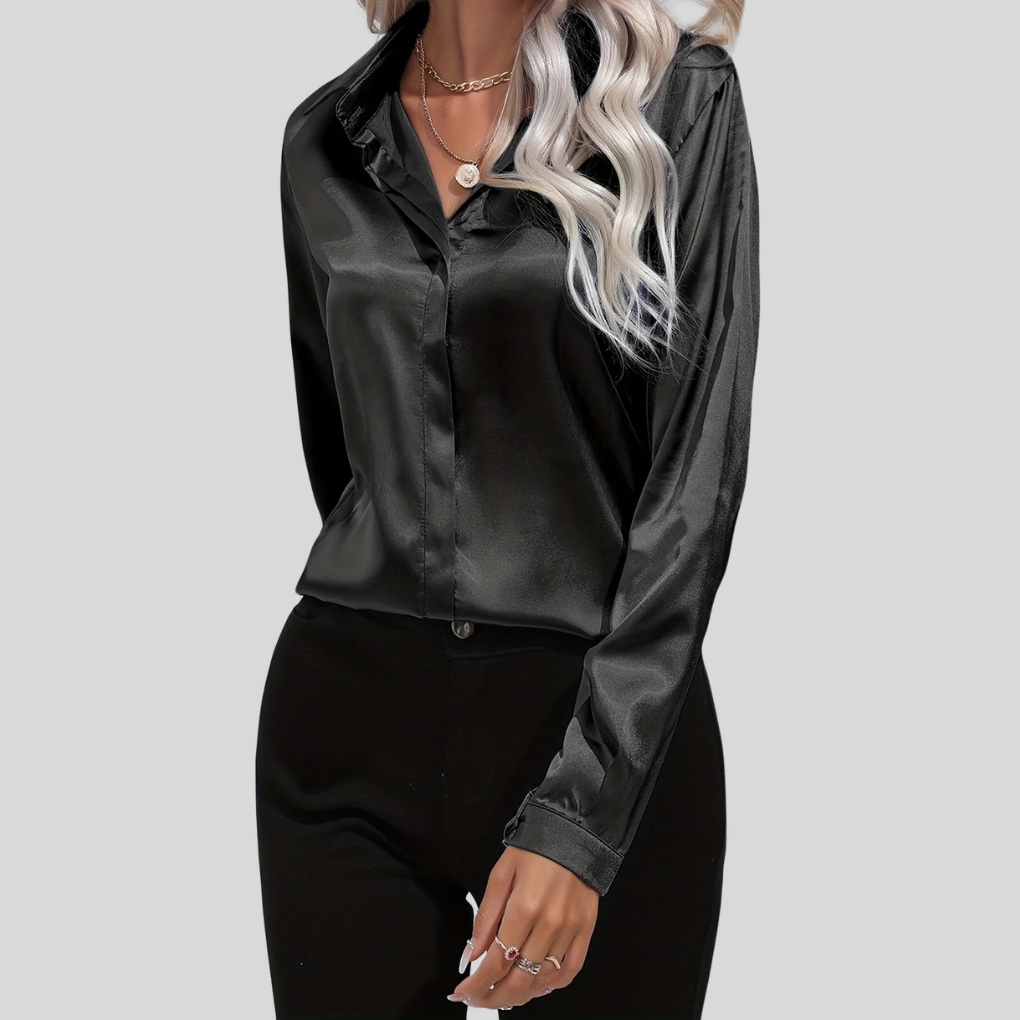 Blusa elegante con bottoni da donna
