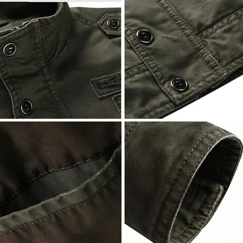 Giacca militare da uomo per la mezza stagione – Stile robusto e funzionalità quotidiana