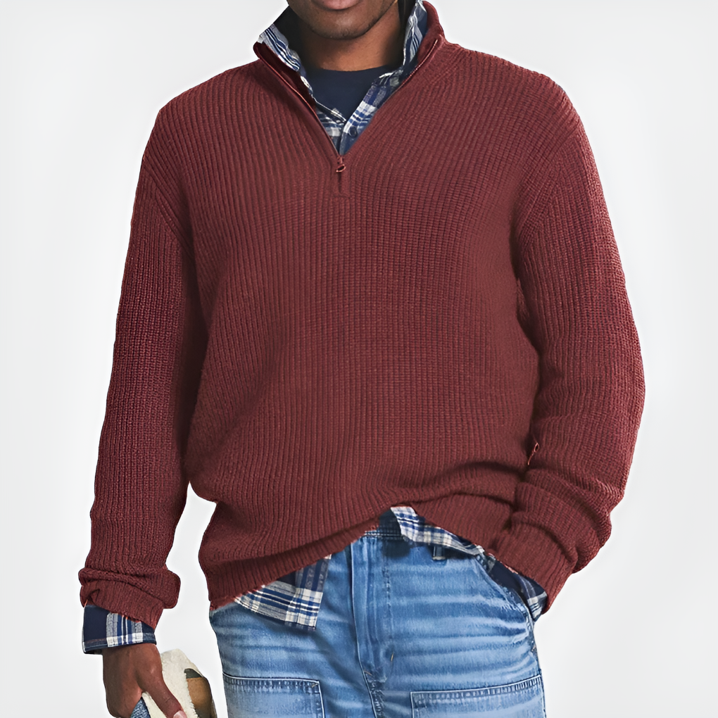 Maglione Mezza Zip per Uomini