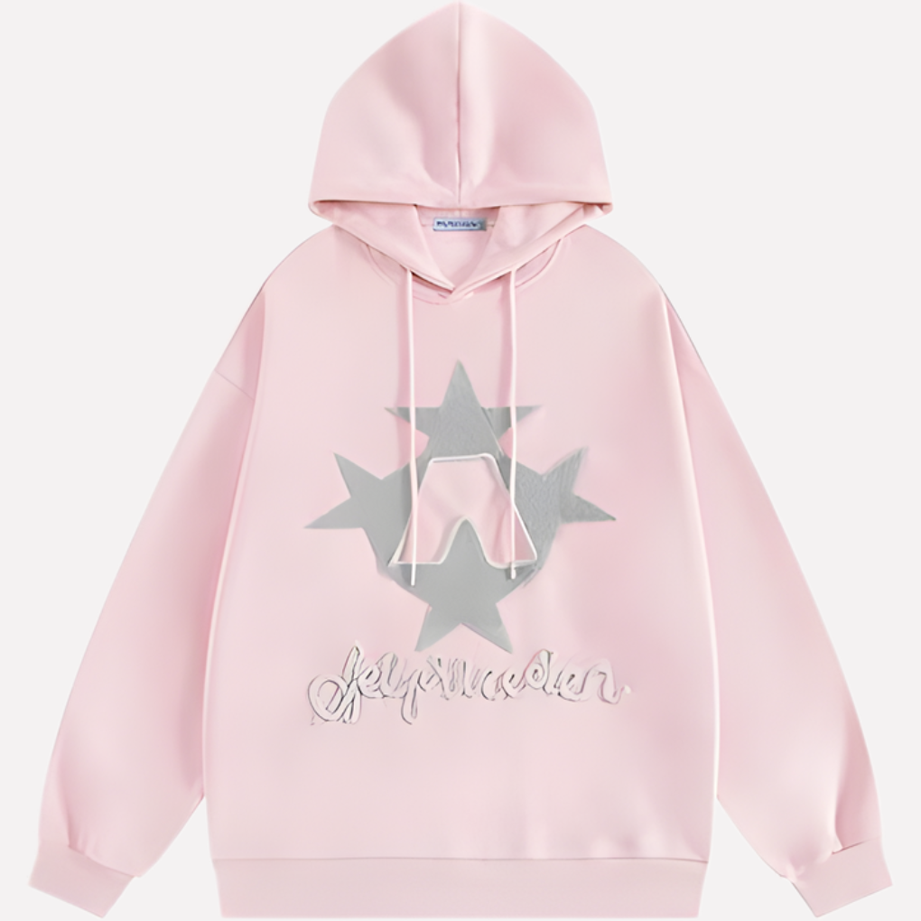 Felpa con cappuccio grafica oversize da donna
